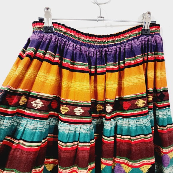Vintage Roughrider Maxi Skirt Set Aztec Western Wear USA 90s M/L - Picture 11 of 16